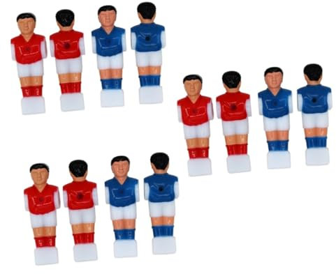 12 STK Fußball-Mann-Figuren Mini-Fußball Fußball Ersatz Fußballmann für Kinderspielzeug Geschenke Fußball Marionette Tischfußballspieler ersetzen Fußballtisch Pack Komponente Büro