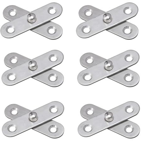 ZTMAKYLH Cerniera Girevole in Acciaio Inox - 6 Pezzi, Pivot a 360 Gradi, Cerniere Centrali Nascoste - Adatte per Porte e Finestre