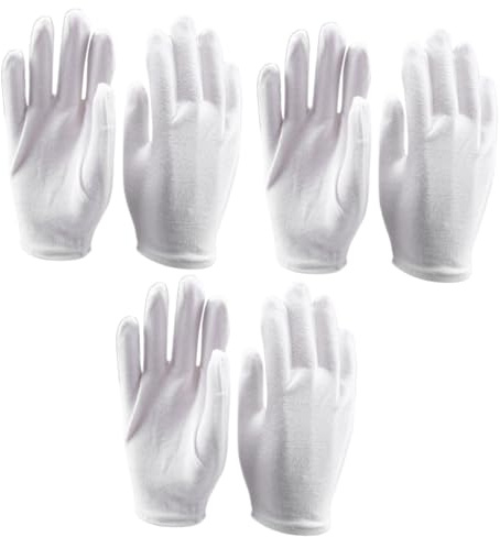 Angoily 12paare Leichte Baumwoll-arbeits Schutzhandschuhe Mit Feuchtigkeitsspendendem Futter Für Gartenarbeit Reinigung Industrie Und Empfindliche Oberflächen Weiß