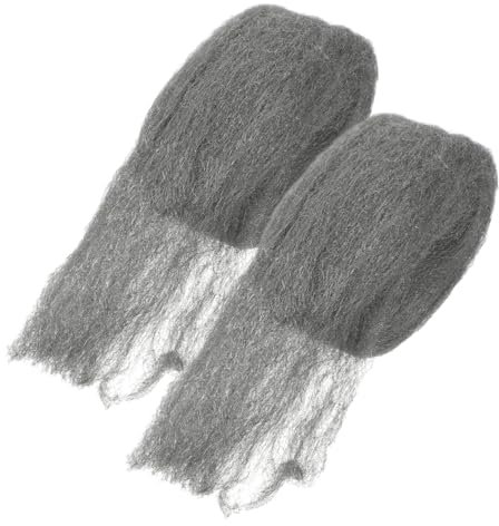 ROMISBABA 2pcs Reusable Steel Wool Pads Coarse Wire Mesh for Wood Metal Polishing Cleaning Wool Fabric for Window Glass