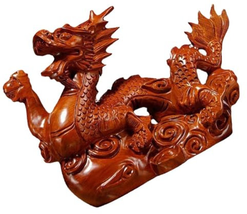Garneck Chinesische Dekoration Holzschnitzerei Von Tenglong-ornamenten Chinesisches Glücksdekor Drachen Figur Plüsch Die Chinesen Für Den Einzug Reichtum Wohlstand Ornament Chinesischer Drache Hölzern