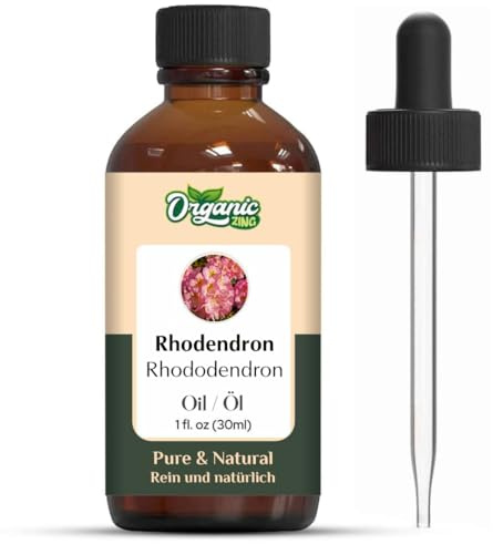 Bio Zing Rhododendron (rhododendron) olja | Ren och naturlig eterisk olja för arom, hud och hårvård – 30 ml