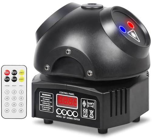 Lumière de tête en mouvement, lumières de scène DJ avec commande dmx 13ch et activation sonore pour Party Home KTV Bar