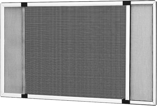 Mosquitera extensible de aluminio Bronce, Mosquitera fija extensible color bronce adaptable a ventanas, anti-insectos (mosquitos o moscas) (40x50.92 Blanca)