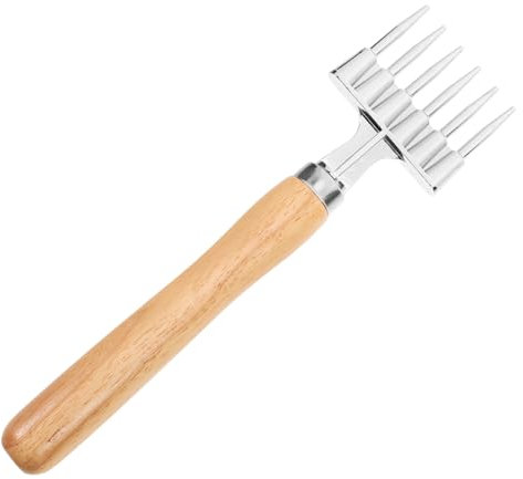 MAGICLULU Eiskräscher Mit Holzgriff Sechszackiges Eishacker-Tool Aus Aluminiumlegierung Für Schnelles Zerkleinern Von EIS Praktisch Für Küche Und Bar