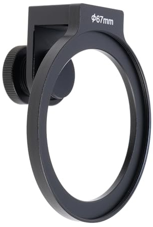 Versátil soporte de filtro de lente móvil de 67 mm, soporte de filtro para smartphone, accesorios de cámara de acción, adecuados para teléfono 14/15 equipo de fotografía