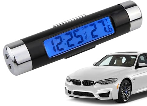 Montres de voiture pour tableau de bord - Montres numériques de voiture | Carclock Digital | Horloge précise pour la sortie de l'air, la température et l'horloge d'affichage numérique automobile 2 en
