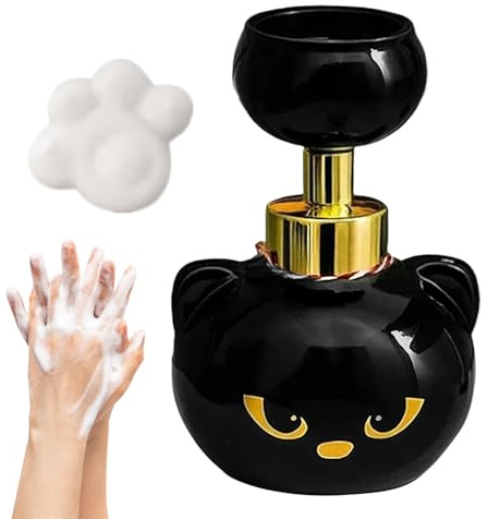 Dispenser Di Sapone Schiumogeno a Forma Di Zampas Di Gatto15*8*6 Cm | Simpatico Dispenser Di Sapone in Schiuma per Le Mani | Resistente Alla Corrosione | Autonomo O Sospeso per Hotel, Cucina, Lavello
