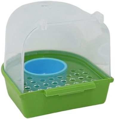 Krmoau Vogelbad für Wellensittiche | auslaufsicheres Wasserbecken,Badewanne Für Wellensittiche - Für Haustiere, Volieren, Finken, Mönchssittiche, Innen & Außen, Haus & Garten Zur