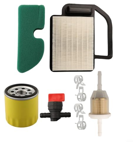 Filtre à air pour SV470 SV480, 1 kit de réglage pour tondeuse à gazon avec filtre à huile et carburant, pré-filtre et valve d'arrêt, entretien pour la maison et le jardin