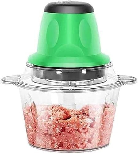 Picadora eléctrica de carne – Máquina de salchichas de uso doméstico con 2 cuchillas de acero inoxidable, gran capacidad de 1,5 L, mini molinillo de carne moderno