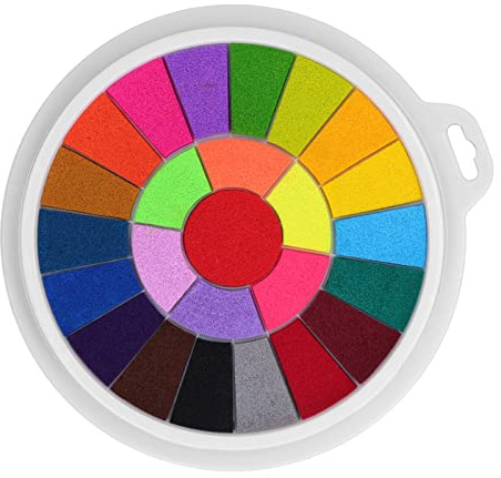 FILFEEL Waschbares Stempelkissen Set mit 25 lebhaften Farben – Hohe Pigmentierung für präzises Stempeln in Bastel- & DIY-Projekten