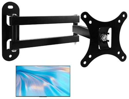 Soporte giratorio para televisor LCD o LED, soporte giratorio para pantallas de 14 a 27 pulgadas, altura ajustable, diseño robusto, ahorra espacio, flexible, perfecto para salón, oficina, cocina