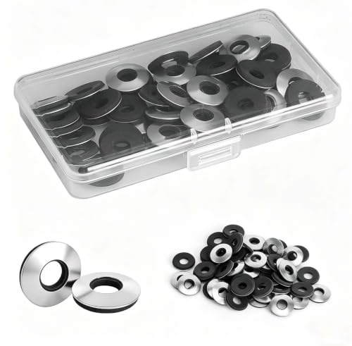 50 Pezzi Rondelle di Tenuta EPDM, M8 x 19 mm | Rondelle di Tenuta con Guarnizione, Rondelles per Viti con Guarnizione in Neoprene, per Edilizia, Industriali, Macchinari