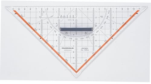 Rumold Geometriedreieck 1054 Transparent Laenge der Hypotenuse: 25cm