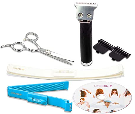 Original CreaClip Premium Package Hair Cutting Tool - As seen on Shark Tank - Professional Hair Cutting Guide, Hair Cutting Clips for Bangs, Layers, and Split Ends, Hair Cutting Guide