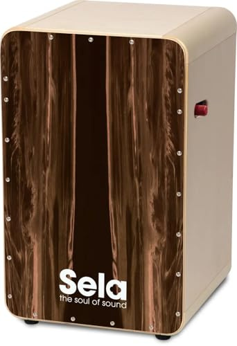 Sela SE 106 CaSela Pro Dark Nut Snare Cajon - mit On/Off-Mechanik, spielfertig aufgebaut