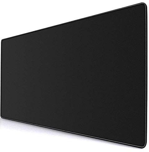 YEBMoo utökad gaming-musmatta, extra stor, 900 x 400 x 3 mm, vattentålig musmatta med halkfri bas, för stationär och bärbar dator (90 x 40 cm, svart 010)