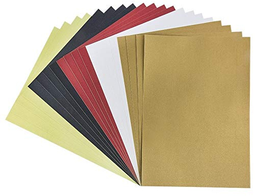 Ideen mit Herz Effekt-Karton | Perlmutt | DIN A4 | selbstklebend | 200 g/m² | 5 Farben | 20 Stück