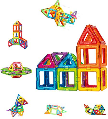 CONDIS Magnetische Bausteine 42 Teile, Magnetspiel STEM Magnetbausteine, kreatives Bildungs Spielzeug für Montessori Spielzeug Vorschule Lernen für Jungen und Mädchen ab 3 Jahre