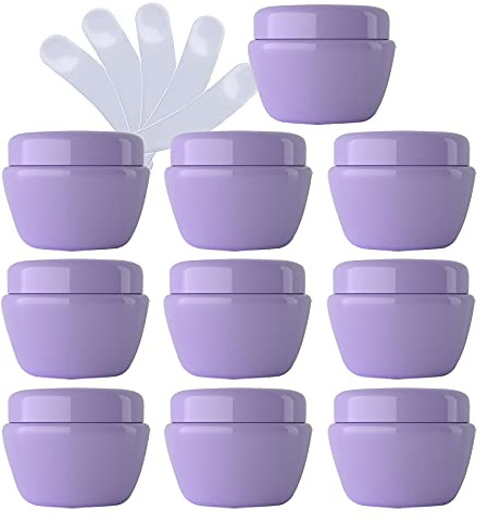 TIANZD 12 Pièces Vides Petit 50 ml Jaune Pot en Plastique avec Couvercle 50 g Pots de Cosmétique Crème de Bouteille Contenant pour des Produits Cosmétiques Baume à Lèvres avec 6x Spatules