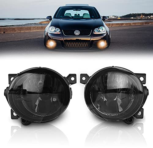 TangMiGe Nebelscheinwerfer für Volkswagen GTI Golf V/5 Jetta III/3 Scirocco Up Amarok, (VW 1K1 1K5 1K2 137 138), SEAT Mii KF1, Skoda Citigo, 10/2003-04/2017, HB4, 1 Paar, Schwarz Smoke Objektiv