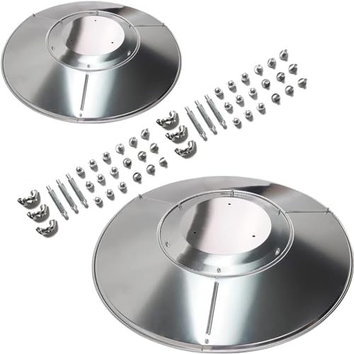 Lot de 2 boucliers réflecteurs de chaleur pour chauffage de terrasse - Pièce de rechange pour chauffage extérieur
