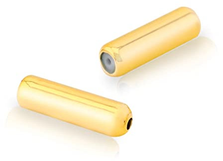 AOLIAY 30 Pcs Anstecknadel und Brosche Pin Schmuck Röhren DIY Brosche Schmuckzubehör Anstecknadel Stopper versilbert Messing Hut(Gold)