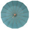 SERUMY Folding Umbrella Super Strong 16 Ribs Umbrella Rain Woman Windproof Sun Three Folding Umbrellas With Wood Handle-Blue