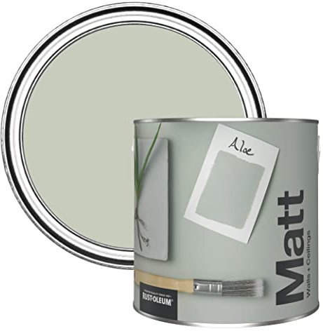 Rust-Oleum ultra strapazierfähige, extra deckende, abwaschbare, grün matte Wandfarbe - Aloe 2,5 Litres