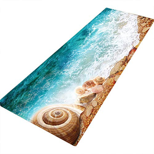 Küchenmatte, Gepolsterte Anti-Ermüdungs-Bodenmatte, Rutschfeste, Wasserdichte, Ergonomische Komfortmatte, Stehmatte Im Strandmuschel-Stil für Zuhause, Büro, Wäscherei(60cm×180cm)