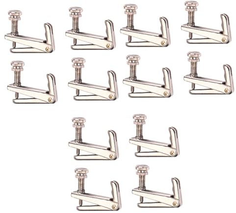Toyvian 12stücke Violin String Adjuster Feinstimmer Mit Goldschrauben Für Violinen Silberne Ausführung Langlebig Und