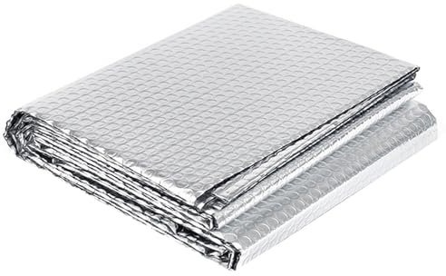 Wärmedämmende Isolierungsfolie Luftpolsterfolie mit Selbstklebend doppelseitig Aluminisierte Isolierfolie Isolierung, für Fußboden heizung, Wärme Isolierung, Schalldämmung, Dampfresistent ( Size : 1x1