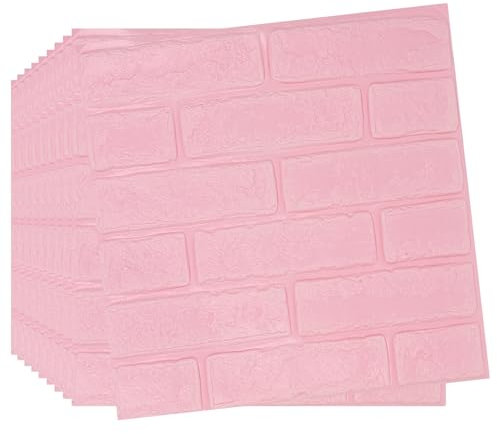 Sparklenut Pink Brick Wallpaper, 3D Wall Panels, Peel and Stick, Sound Insulation, Crashworthiness, Eco-friendly & Waterproof, Wall Decoration for Bedroom, Kitchen, Living Room