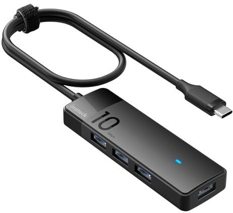 Inateck USB C Hub, USB 3.2 Gen 2 USB C HUB con 4 Puertos USB A, 10Gbps, 50cm Cable, Compatible con windows7/8/10/11, Linux, Mac OS