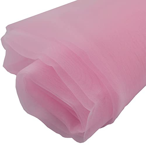 Rolle TüLl,TüLl Pastellfarben 10. 0cm x145 cm. Tuch Hochzeit Hintergrund Bogen Dekoration Liefert Home Tischtuch Vorhang Kleid Braut Schleier Stoff (Color : Light Pink, Size : 100CM x 145CM)