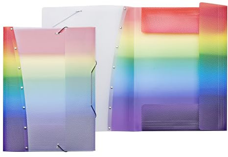 VELOFLEX 4432404 - Sammelmappe Rainbow Diamond, DIN A3, mit Gummizug, strapazierfähig, Jurismappe aus PP, Ordnungsmappe