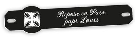Inter de Placa funeraria grabada personalizable, diseño de cruz de Malta, tamaño: 14 x 3 cm, color negro