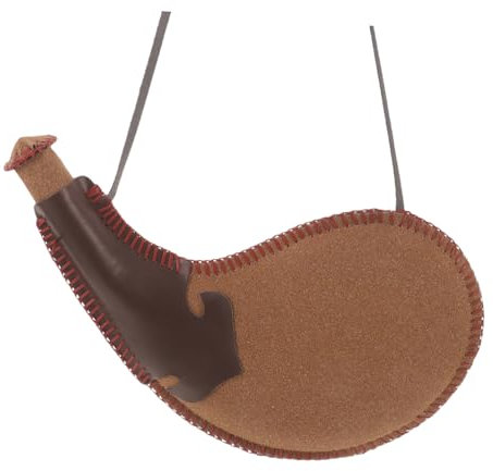 CIYODO Tragbarer Leder Wasserbeutel Bota Weinbeutel aus Verschleißfestem Naturleder Auslaufsicherer Traditioneller Wasserhalter für Camping und Outdoor