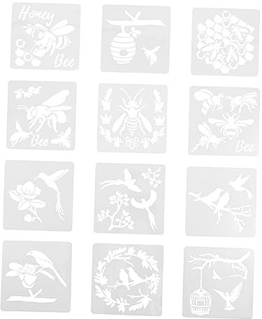 VILLFUL 12 Blatt Schmetterlings-schablonen Zum Zeichnen Materialsichere Malvorlagen Für Jungen Und Mädchen