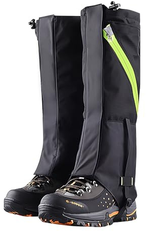 Aedcbaide Gamaschen Wandern, 900D Oxford Gamaschen Wasserdicht mit TPU-Fußschlaufen, Ultraleichte Stiefelgamaschen für Herren Damen Kinder, Jagd, Trekking, Klettern und Skifahren