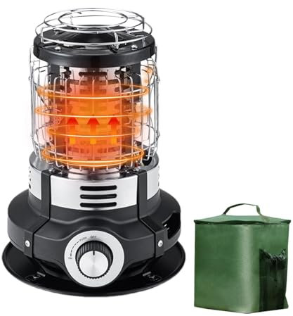 Tewzafiya Riscaldatore esterno, Riscaldatore da patio - Piccoli riscaldatori,Stufe da giardino per esterni Stufa elettrica leggera per garage da 1500 W per esterni e interni