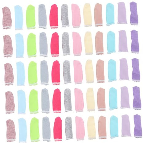 Homoyoyo 100stücke Baumwoll Fingerlinge Atmungsaktiv Leicht Fingerprotektoren Arbeitsschutzhüllen Für Handwerk Garten Küche Zufälliger Stil