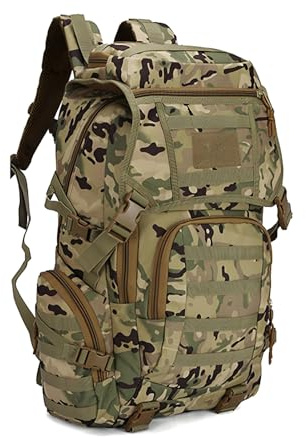 RAPIDSKY 35L/50L militärischer taktischer Rucksack Wanderung wasserdichter Rucksack Große Militärtasche 3-Tage/3-5-Tage-Angriffspaket Molle Tasche Leinwand-Rucksack