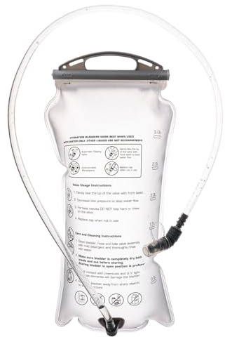 Azarxis 500 ml / 1,5L / 2L / 3L Vattenflaska, TPU Vattenpåse, Vikbar Mjuk Flask för Ryggsäck Trail Löpning Cykel Löpning Vandring (B - Vit, 3L)