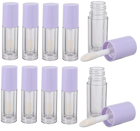 HAKIDZEL 6ml Leere Lipgloss Tuben 10 Stück Reise Lippenöl Flaschen Nachfüllbare Auslaufsichere Behälter für Lippenpflege Transparent für Selbstgemacht Kosmetik
