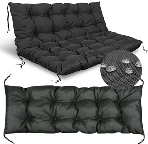 GARDEN KING ROYAL REST 2-teiliges Palettenkissen-Set Sitzkissen 120 x 80 cm Rückenlehne 120 x 40 cm Palettenpolster weich gepolstert pflegeleicht wasserabweisend