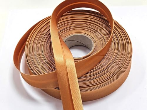 Satin- Schrägband vorgefalzt 40/20mm gold 10m