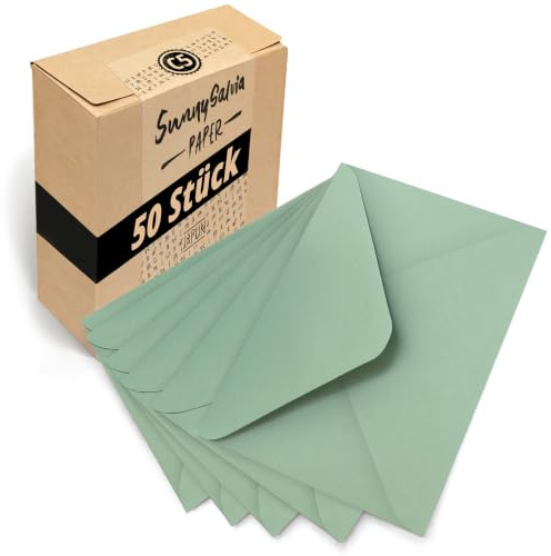 Japun - Sobres (50 piezas) - formato C5, 220 x 156 mm, verde