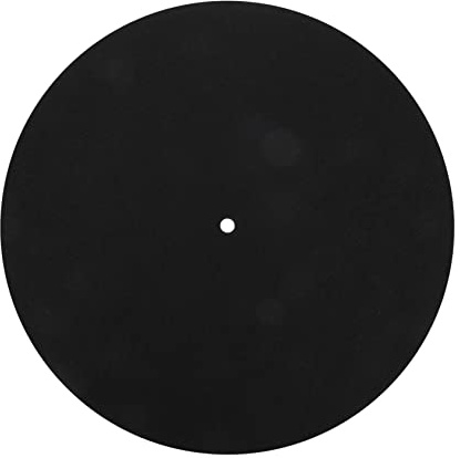 Filz Plattentellermatte 12 Zoll für Plattenspieler, Rutschfest | Vinyl Schutzpolster, Vibrationen, Schwarz, für Phonographen und Schallplatten